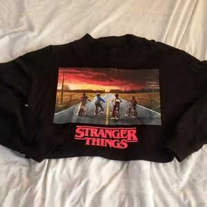 A long sleeve crop top